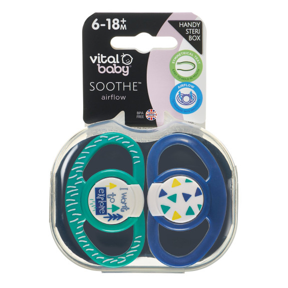 Vital baby SOOTHE Airflow Soothers 6-18m